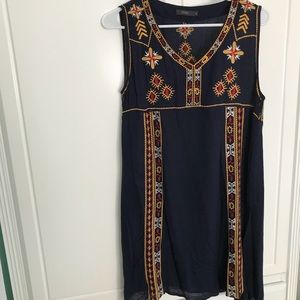 Navy sheath mini dress/tunic